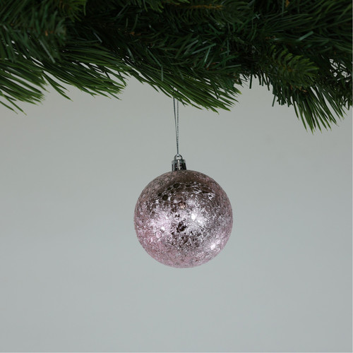 Pink Crackle Baubles (8cm) Pink Crackle Baubles (8cm)