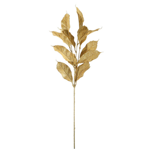 Gold Glitter Leaf Spray (68cm) Gold Glitter Leaf Spray (68cm)