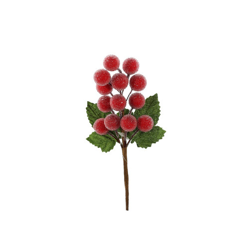 Red Frosted Grape Pick (16cm) Red Frosted Grape Pick (16cm)