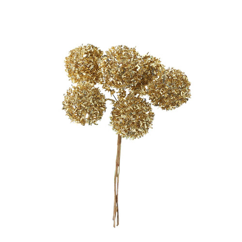 Gold Sparkly Berry Ball Pick (13cm) Gold Sparkly Berry Ball Pick (13cm)