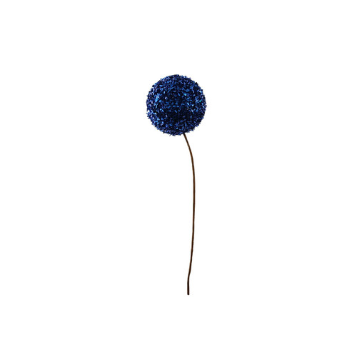 Blue Glitter/Tinsel Ball Pick (20cm) Blue Glitter/Tinsel Ball Pick (20cm)