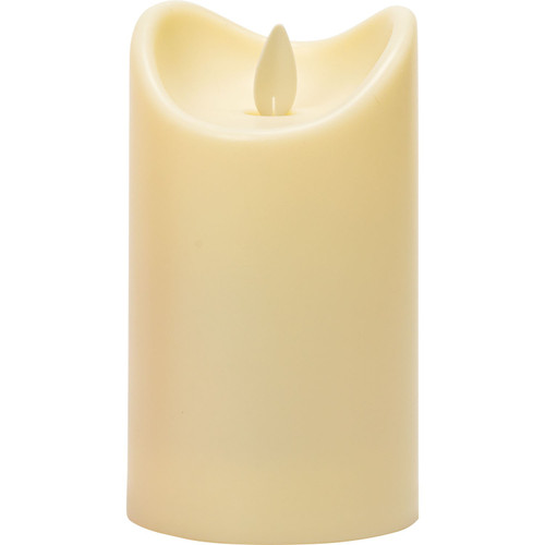 Ivory Flickering LED Resin Pillar Candle (12.5cm) Ivory Flickering LED Resin Pillar Candle (12.5cm)
