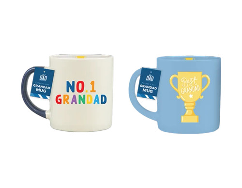 Giant Ceramic No.1 Grandad Mug (Assorted Designs)