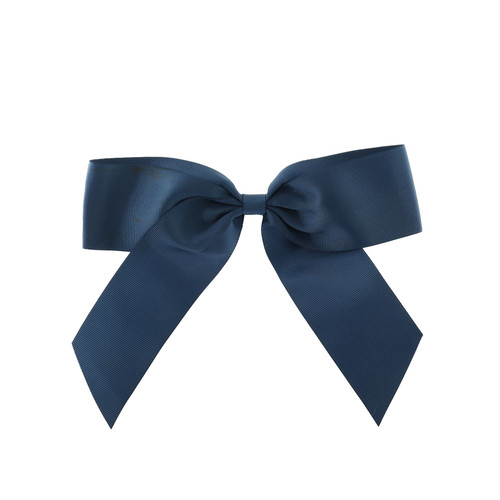 Navy Grosgrain Ribbon Bow - Self Adhesive (20cm) Navy Grosgrain Ribbon Bow - Self Adhesive (20cm)