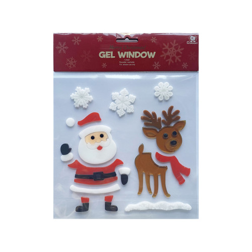 Santa & Reindeer Gel Stickers Santa & Reindeer Gel Stickers