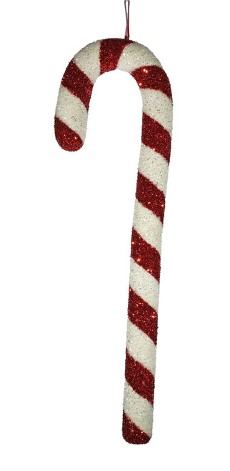 Red/White Sparkly Cane Hanging Decoration (91cm) Red/White Sparkly Cane Hanging Decoration (91cm)