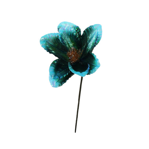 Blue/Green Iridescent Magnolia Pick (24cm)