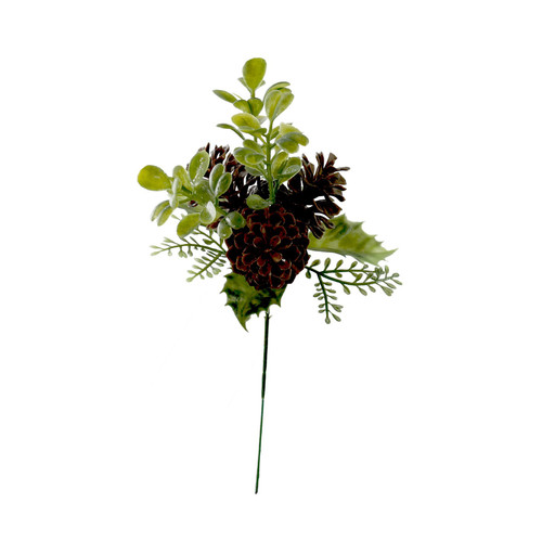 Pine Cone & Greenery Pick (22cm) Pine Cone & Greenery Pick (22cm)