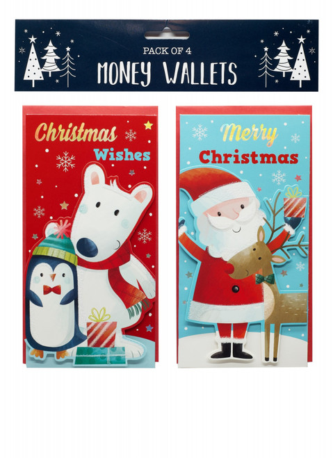 Money Wallets Santa & Friends (4 Pack) Money Wallets Santa & Friends (4 Pack)