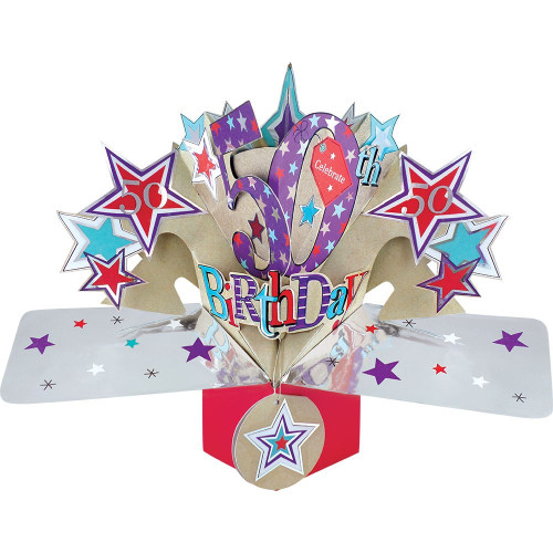 3D Pop Up Card by Second Nature - Happy 50th Birthday