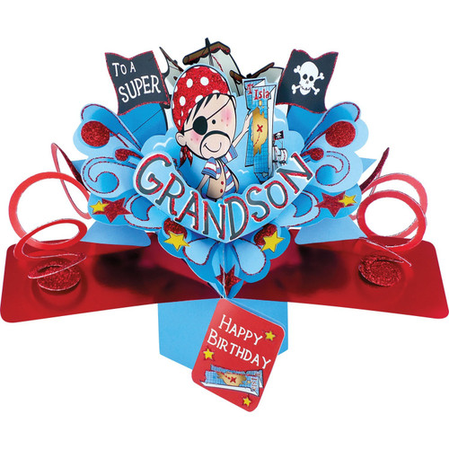 3D Pop Up Card by Second Nature - Birthday Grandson