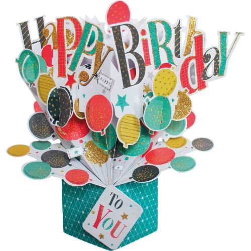 3D Pop Up Card by Second Nature - Happy Birthday Balloons