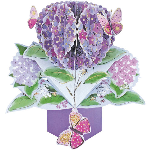 3D Pop Up Card by Second Nature - Birthday Hydrangea