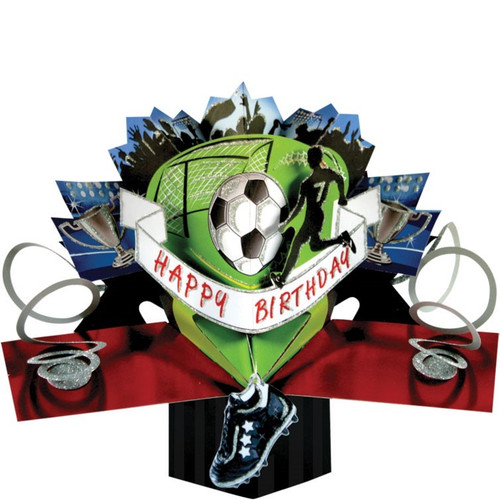 3D Pop Up Card by Second Nature - Happy Birthday Football