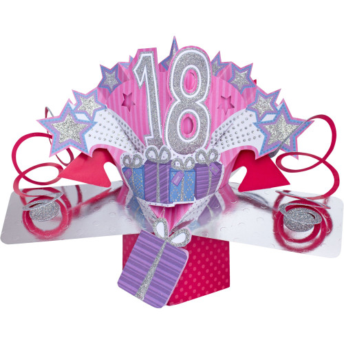 3D Pop Up Card by Second Nature - Happy 18th Birthday
