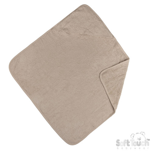 100% Cotton Hooded Robe in Light Coffee