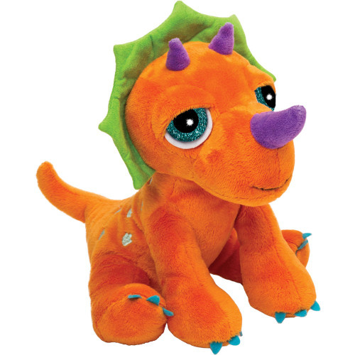 Suki - Medium Orange Triceratops Dinosaur