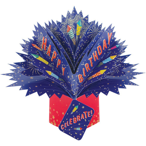 3D Pop Up Card by Second Nature - Birthday Fireworks