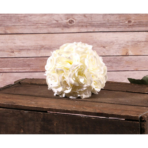 15cm Rose Pomander Cream (6/24)