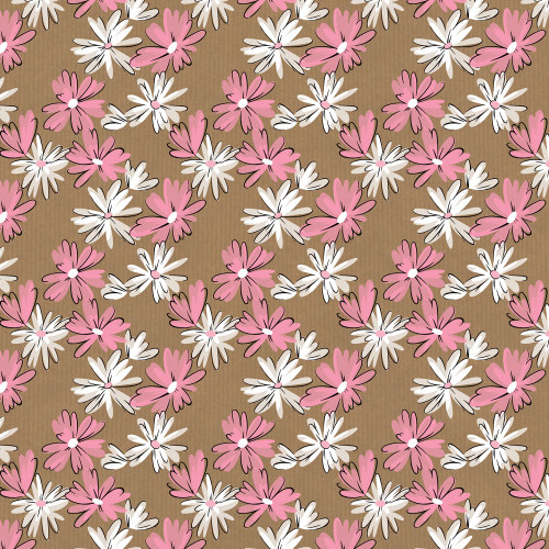 Floral Blush Kraft Paper (100m)