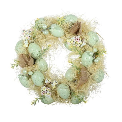 Easter Wreath Pastel Green with Flowers (30cm)