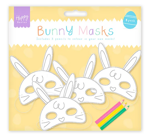 Easter Colour Your Own Masks Set 4pk