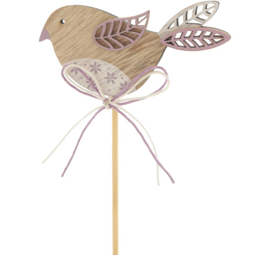 Lilac Kiki Wooden Bird Pick
