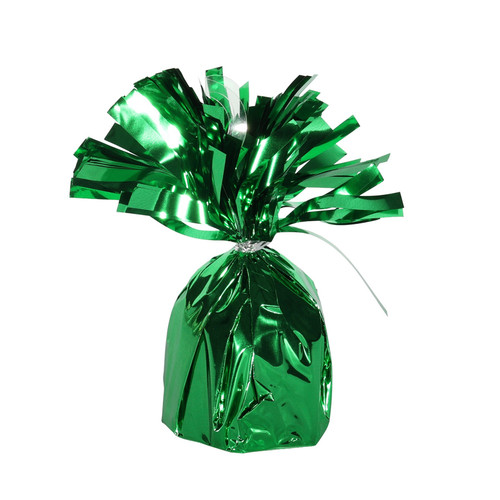 Green Foil Balloon Weight with Tag