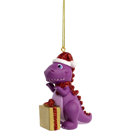 Suki - Personalisable Christmas Decoration - Lilac Dinosaur