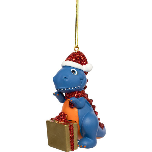 Suki - Personalisable Christmas Decoration - Blue Dinosaur