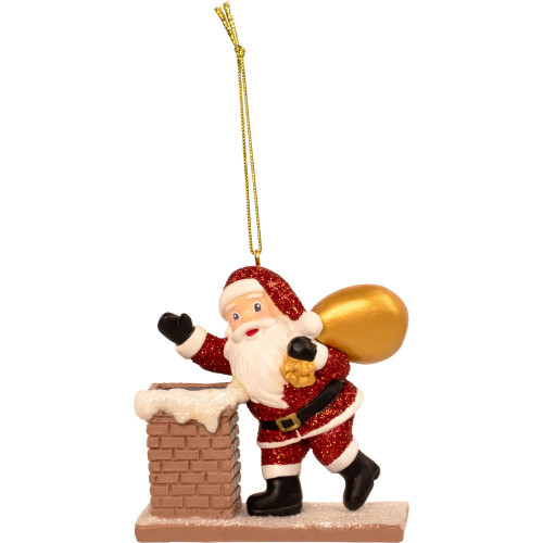 Suki - Personalisable Christmas Decoration - Santa by Chimney