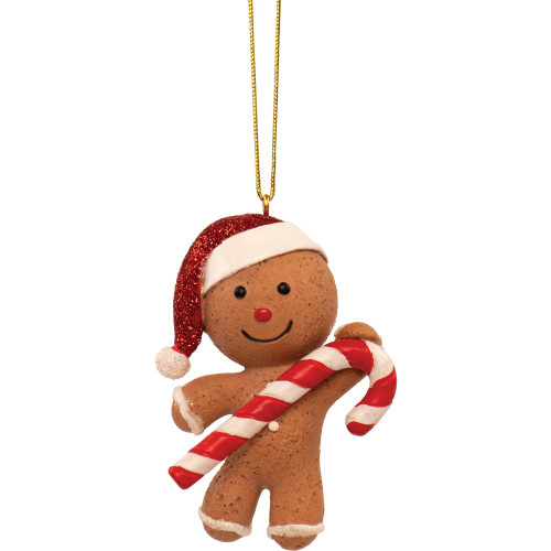 Suki - Personalisable Christmas Decoration - Gingerbread with Candycane