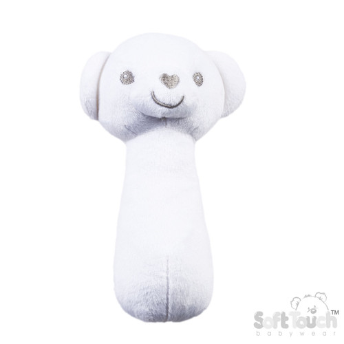 White Eco Recycled Bear Squeaky Toy