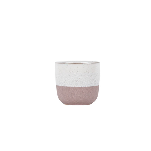 Hortus Pink & White Bordeaux Stoneware Pot (12cm H x 13cm Dia)