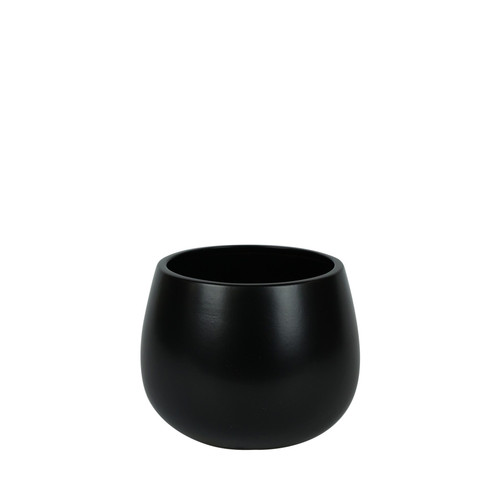 Matt Black Ceramic Pot (Dia13 x H12cm)