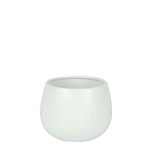 Hortus Matt White London Pot (12cm H x 13cm Dia)