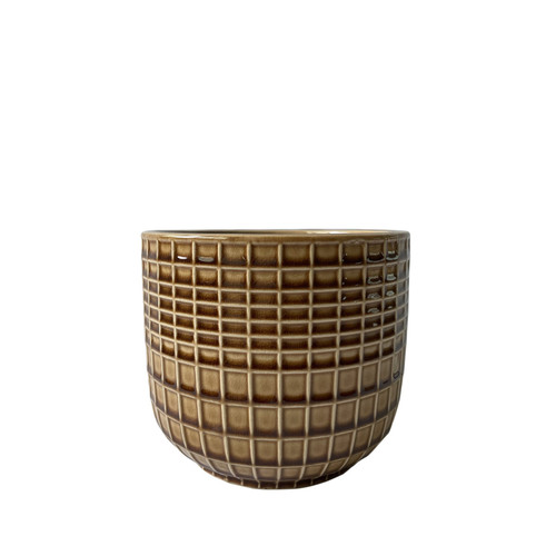 Hortus Brown Braga Pot (7cm H x 7.5cm Dia)