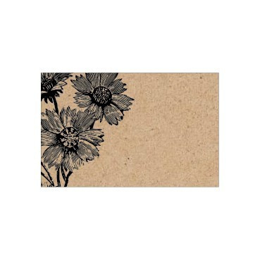 Black Flower Card - No Message (Small)