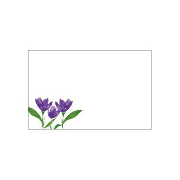 Pack of 25 Small Watercolour Purple Crocus Cards