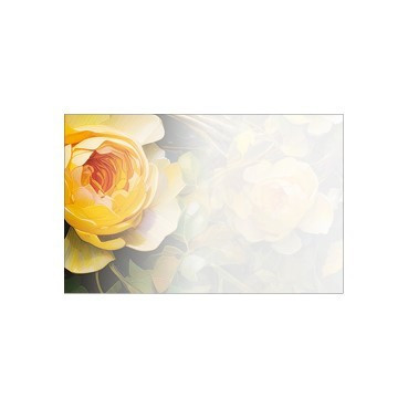 Pack of 25 Small Painted Yellow Rose Cards 