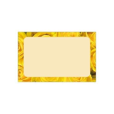 Pack of 25 Small Yellow Rose Frame Card