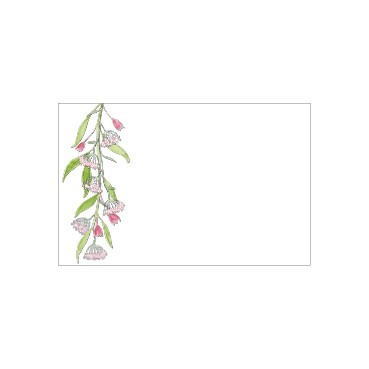 Pack of 25 Small Pink Trailing Flower Card