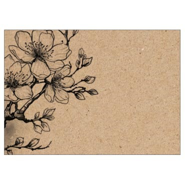 Black Blossom on Natural Kraft (Large)