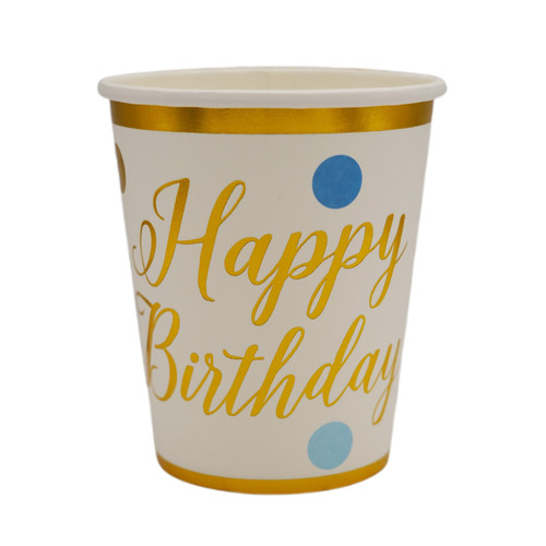 Happy Birthday Dots Party Paper Cups