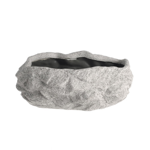 Rough Textured Grey Ceramic Planter (17.5cm)