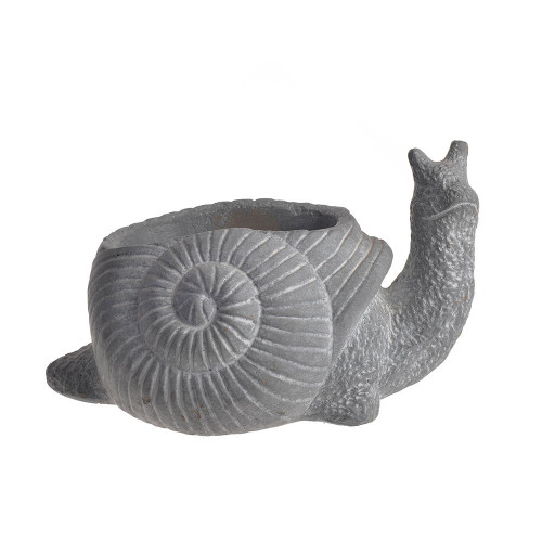 Grey Snail Cement Pot