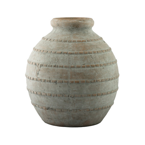 Hortus Gold Coast Washed Terracotta Squat Vase (31cm)