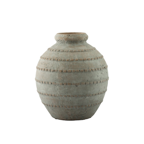 Hortus Gold Coast Washed Terracotta Squat Vase (26cm)