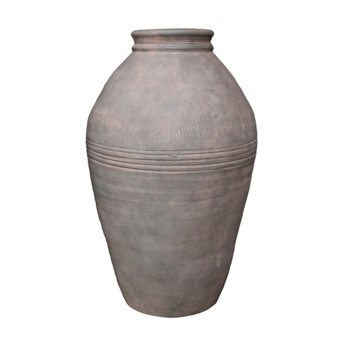 Antique Green Terracotta Tall Olive Pot Vase (47.5cm H)