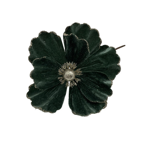 Dark Green Flower Pick (21cm)